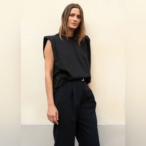 Frankie Shop Eva Padded shoulder tank